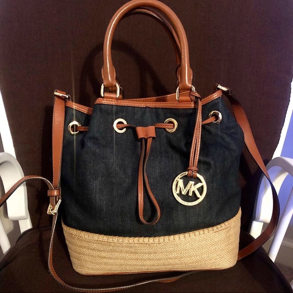 Michael Kors Handbags - Michael Kors Large Denim Marina Espadrille Bag